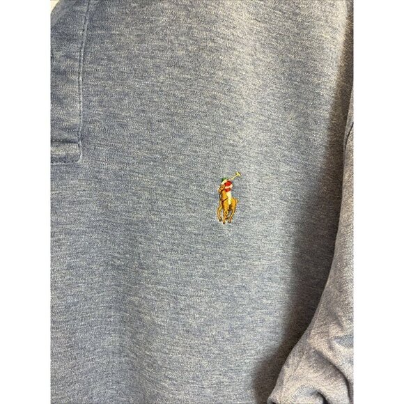 Polo Ralph Lauren‎ henley Mens XL Long Sleeve Pullover Pony Blue Pima soft touch - Picture 3 of 8